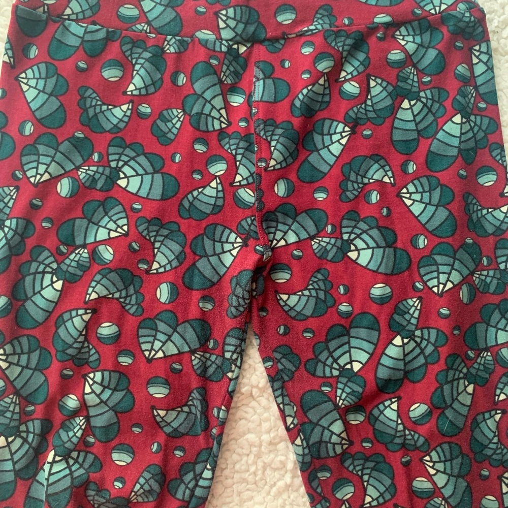 Lularoe OS leggings burgundy